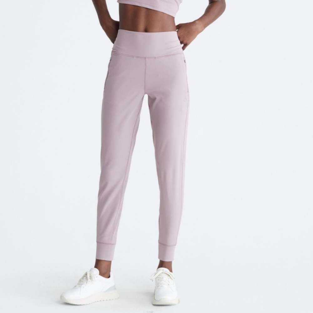 Calvin Klein Performance stretch jogger pants with pockets size large color pink